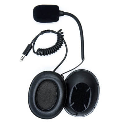 ZeroNoise Open Face Helmet Intercom Headset With Integral Ear Cups