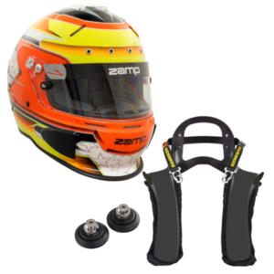 Zamp RZ-70E Orange Switch Helmet With Schroth XLT HANS Package
